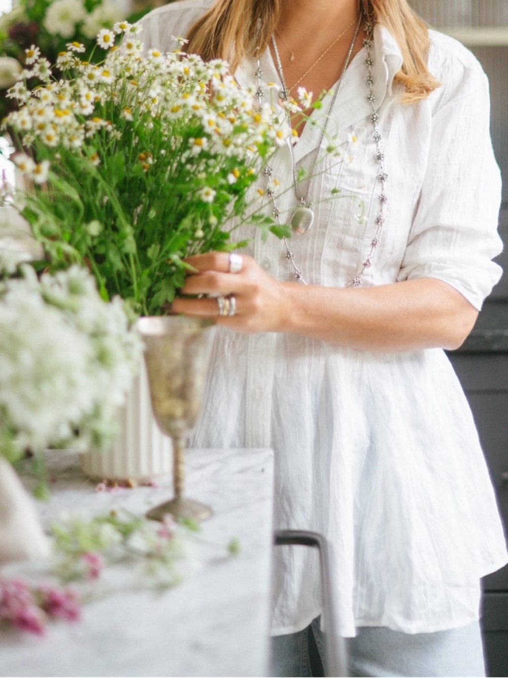 Maeve Cream-White Textured Stripe Button-Up Shirt
